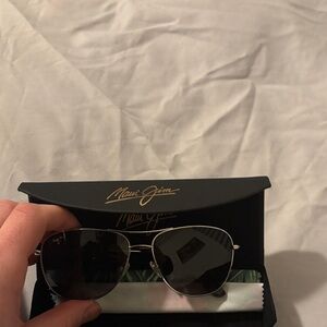 Maui Jim Black and Silver Sunglasses